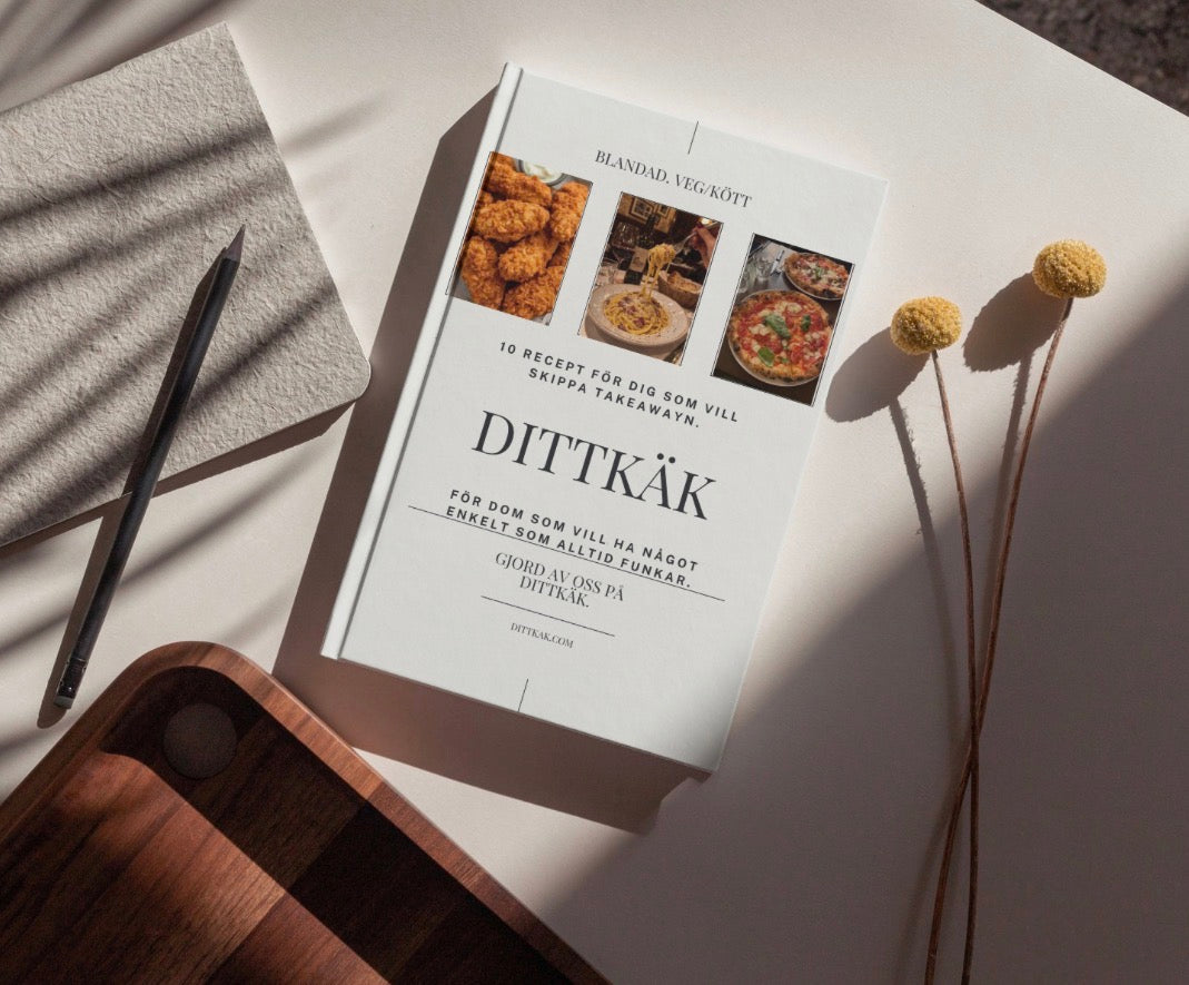 Veg/Kött Kokbok med 10 recept.