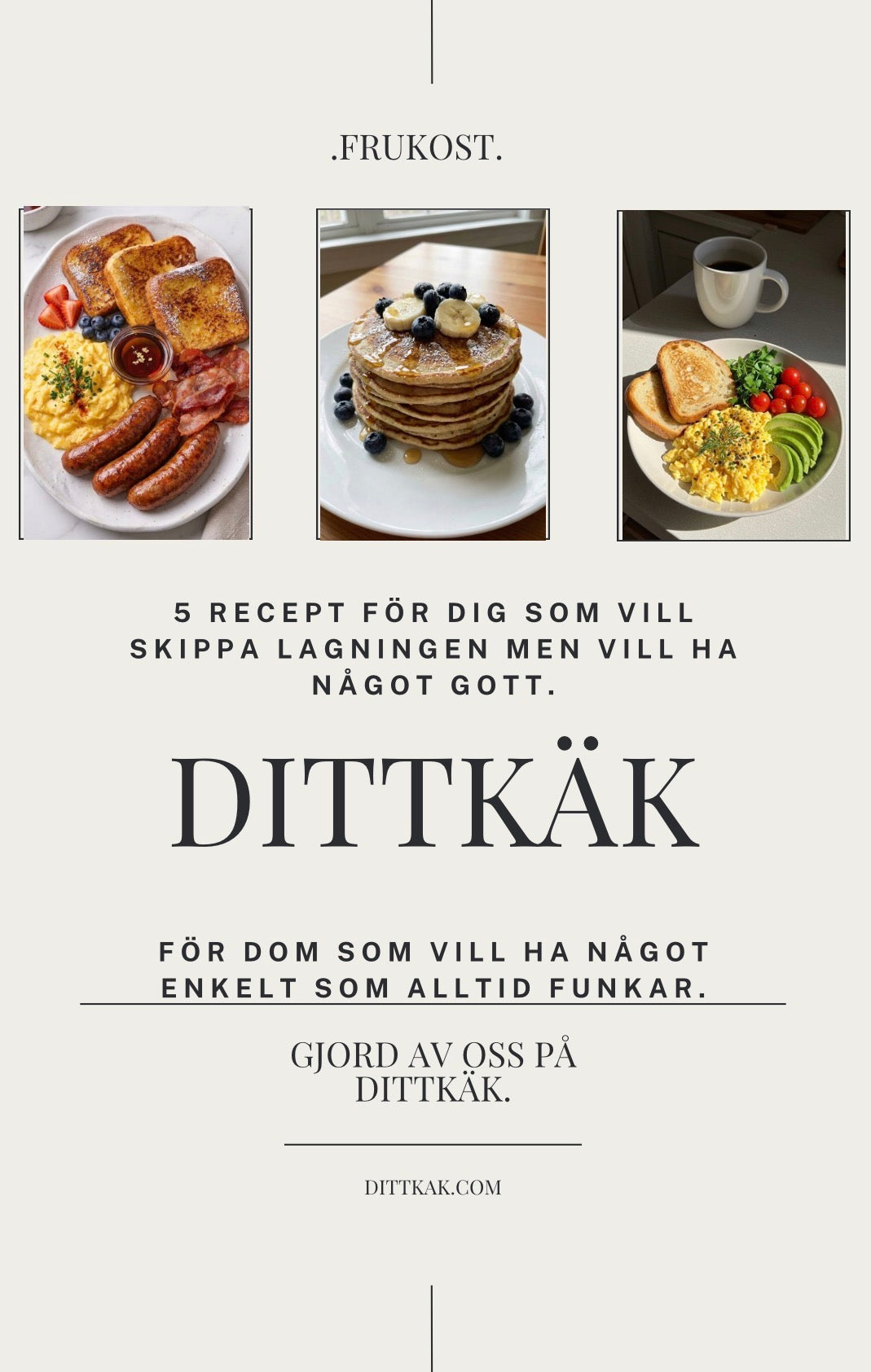 Frukost kokbok med 5 recept